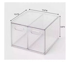 Rangement transparent universel à 2 tiroirs