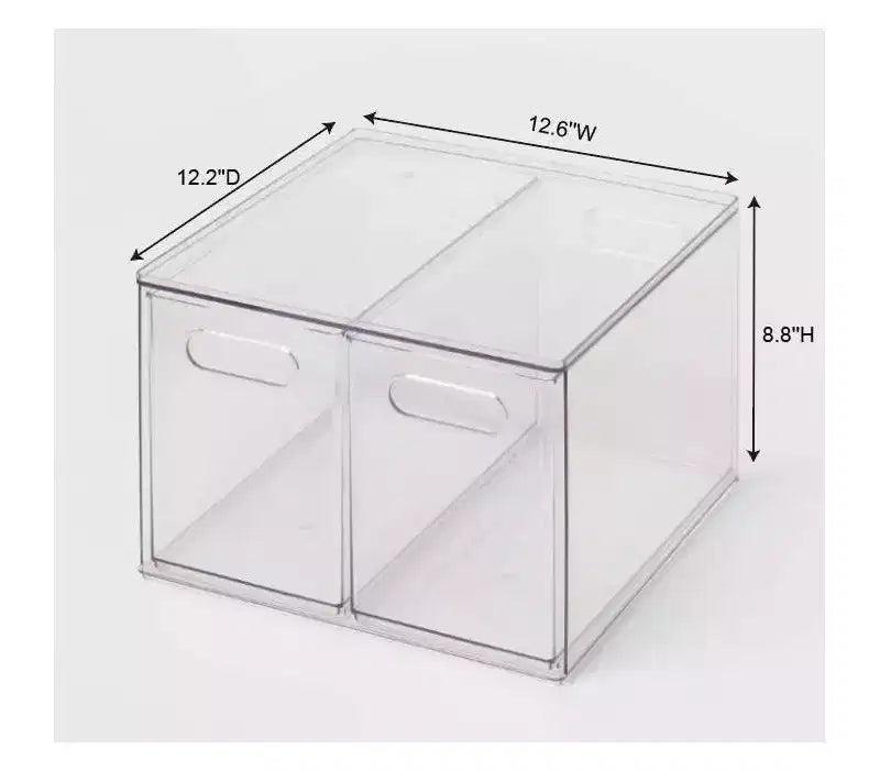 All Purpose 2 Drawer Storage Clear