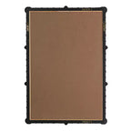 Miroir avec cadre à chevilles et perles de bois chic, noir