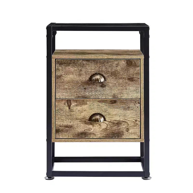 Table de chevet moderne, Table d'appoint avec tiroir pour salon ou chambre à coucher, Verre trempé, Gris