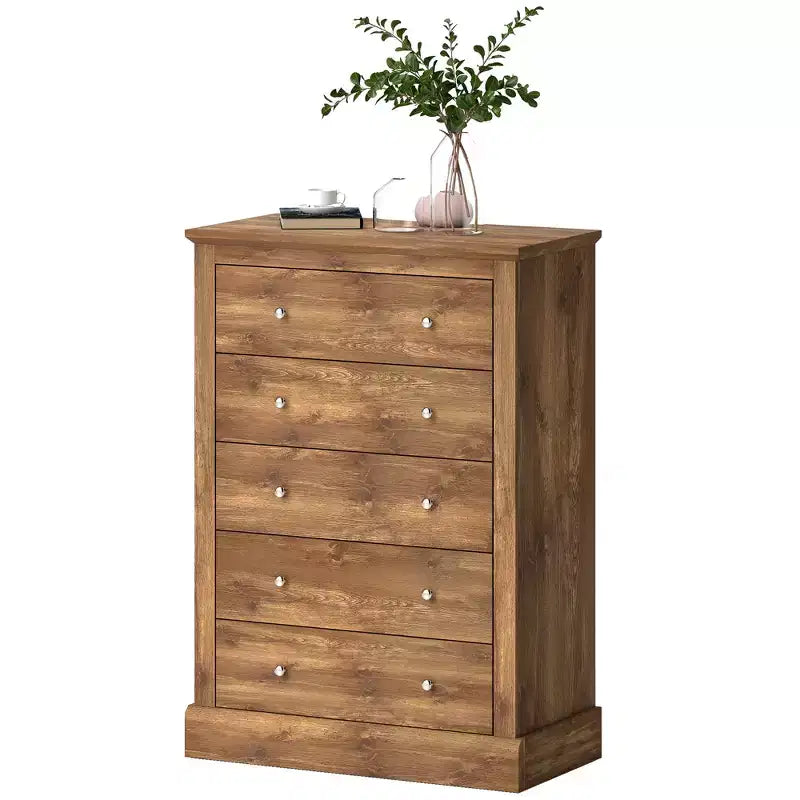 Farmhouse Dresser for Bedroom with 5 Drawers, 31 Wide Chest of Drawers