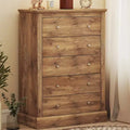 HOMCOM Farmhouse Dresser for Bedroom with 5 Drawers, 31 Wide Chest of Drawers