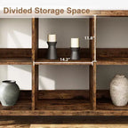 Meuble de rangement à cubes, étagère avec 8 compartiments C Table console de style rustique pour entrée, salon