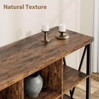 Meuble de rangement à cubes, étagère avec 8 compartiments C Table console de style rustique pour entrée, salon