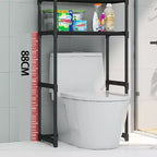 Armoire de rangement à placer au-dessus des toilettes - Étagère de salle de bain autoportante en métal à 3 niveaux, gain de place sans perçage, compatible avec la plupart des toilettes