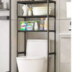 Over The Toilet Storage Cabinet - 3-Tier Metal Freestanding Bathroom Organizer, No Drill Space Saver, Fits Most Toilets