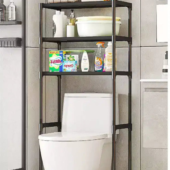 Over The Toilet Storage Cabinet - 3-Tier Metal Freestanding Bathroom Organizer, No Drill Space Saver, Fits Most Toilets