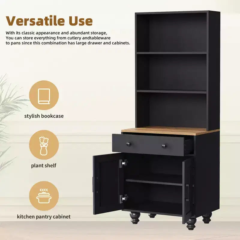 Meuble TV de style rustique pour téléviseurs jusqu'à 70 pouces, meuble de divertissement avec étagères et portes en verre trempé