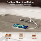 Grand meuble TV jusqu'à 75 pouces, centre de divertissement avec prise électrique et étagères de rangement ouvertes à 3 niveaux