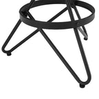 Tabouret de bar pivotant réglable en hauteur, brun/noir mat, structure en acier, style industriel-ferme, repose-pieds
