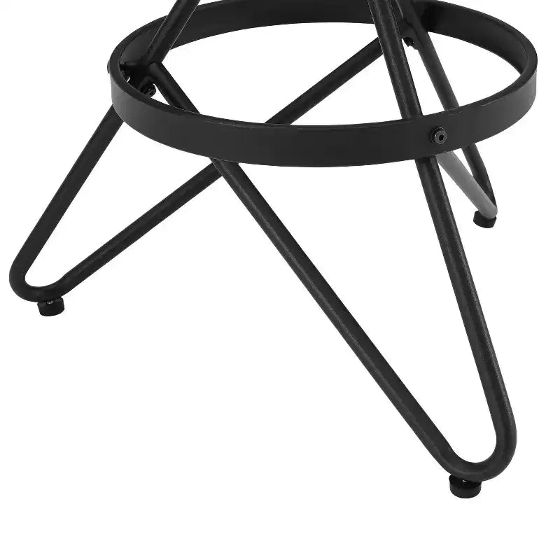 Tabouret de bar pivotant réglable en hauteur, brun/noir mat, structure en acier, style industriel-ferme, repose-pieds