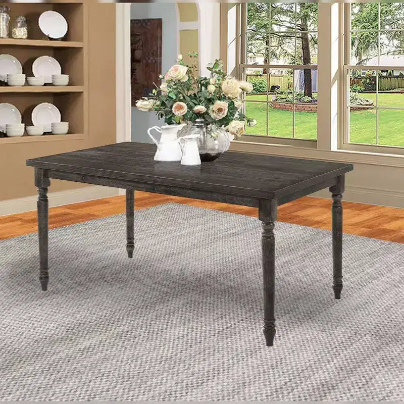 Table à manger de 60 po, gris patiné