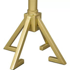 Table d'appoint Marbre Blanc, Cadre Rond en Fer Moderne, Finition Dorée, 56 cm Hauteur, 28 cm Largeur, Capacité 20 kg