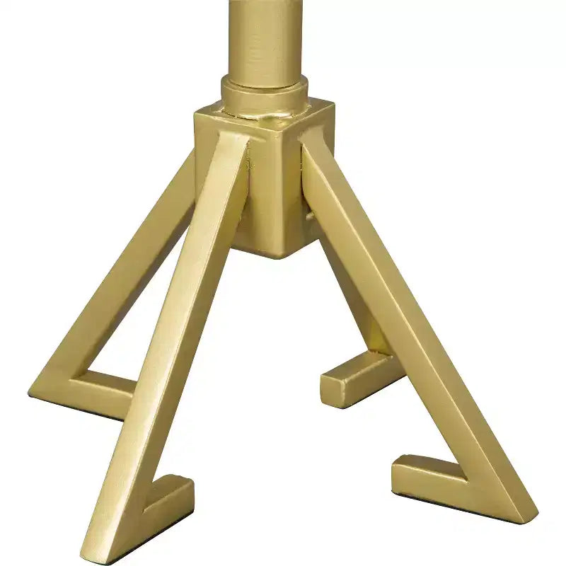 Table d'appoint Marbre Blanc, Cadre Rond en Fer Moderne, Finition Dorée, 56 cm Hauteur, 28 cm Largeur, Capacité 20 kg