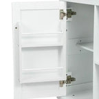 Îlot de cuisine avec plateau abattant, Desserte de cuisine à 5 roulettes, Meuble de rangement et 3 tiroirs