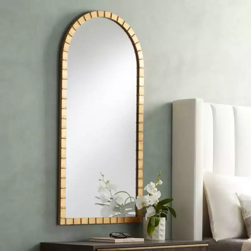Miroir mural arqué 24 x 48 or mat