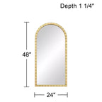 Miroir mural arqué 24 x 48 or mat