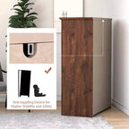 Commode de rangement à 5 tiroirs Armoire haute Meuble de rangement Chambre Couloir Gris foncé/Noyer